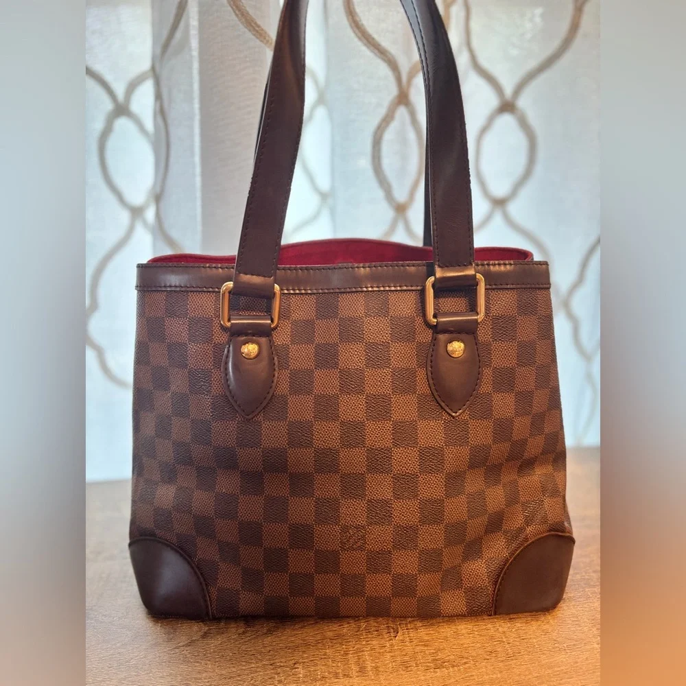 🤎SOLD🤎 Louis Vuitton Hampstead PM Tote Bag in Damier Ebene - Picture 4 of 7